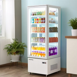 Vitrina refrigerada modelo de piso con cristal alrededor