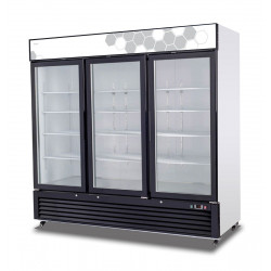 Congelador exhibidor de 3 puertas de cristal